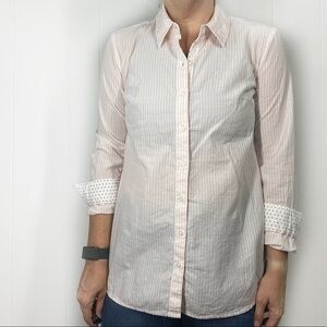 Crown & Ivy Striped Tunic Button Up Shirt